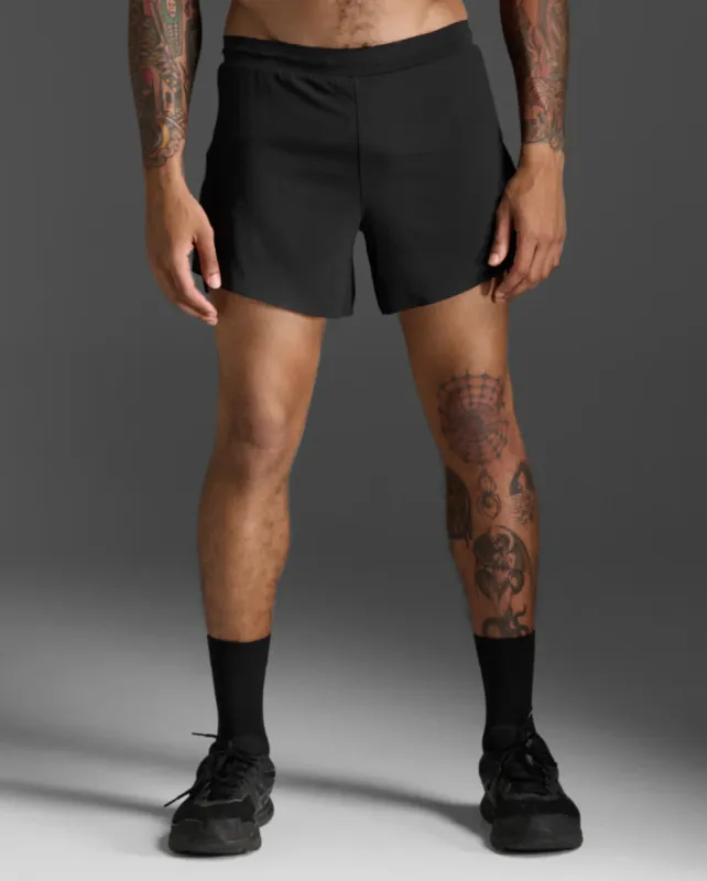2XU Mens Light Speed Stash 5 Inch Short Black sold by Sportsmans Warehouse