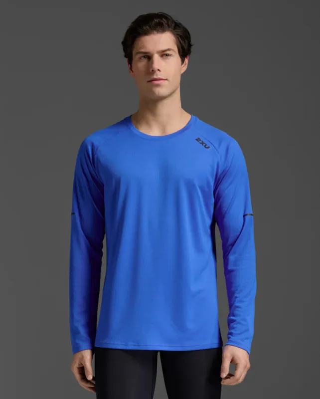 2XU Mens Aero Long Sleeve-Nebula/Black Ref sold by Sportsmans Warehouse