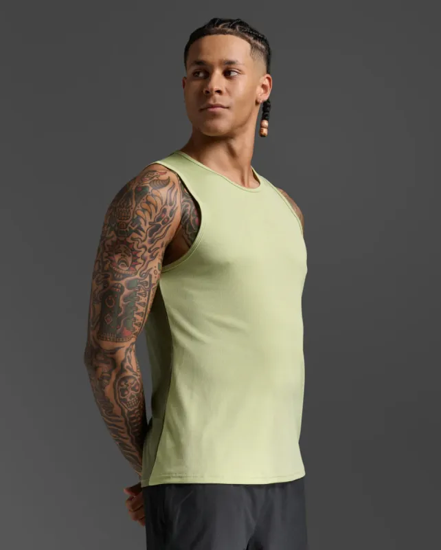 2XU Mens Aero Tank-Green Mist/Hunter Green sold by Sportsmans Warehouse