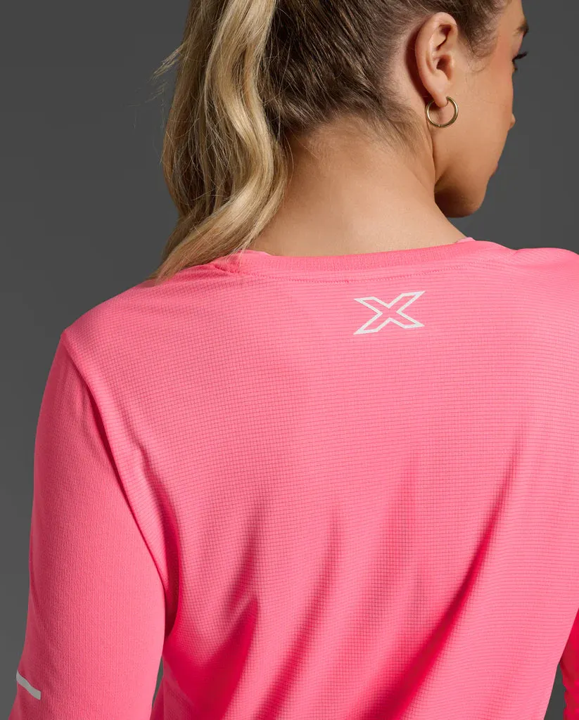 2XU Womens Aero Long Sleeve-Pink Glow/White Ref sold by Sportsmans Warehouse product image thumbnail 5