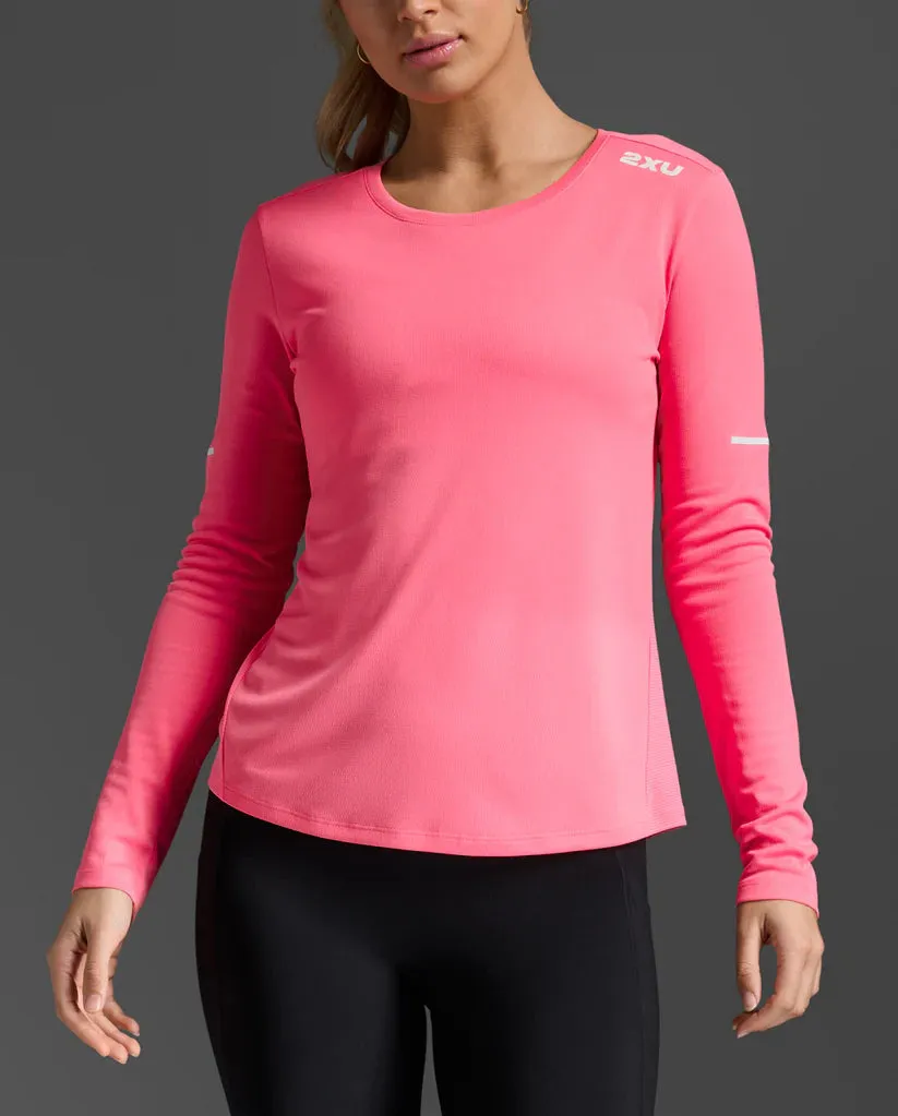 2XU Womens Aero Long Sleeve-Pink Glow/White Ref sold by Sportsmans Warehouse product image thumbnail 2