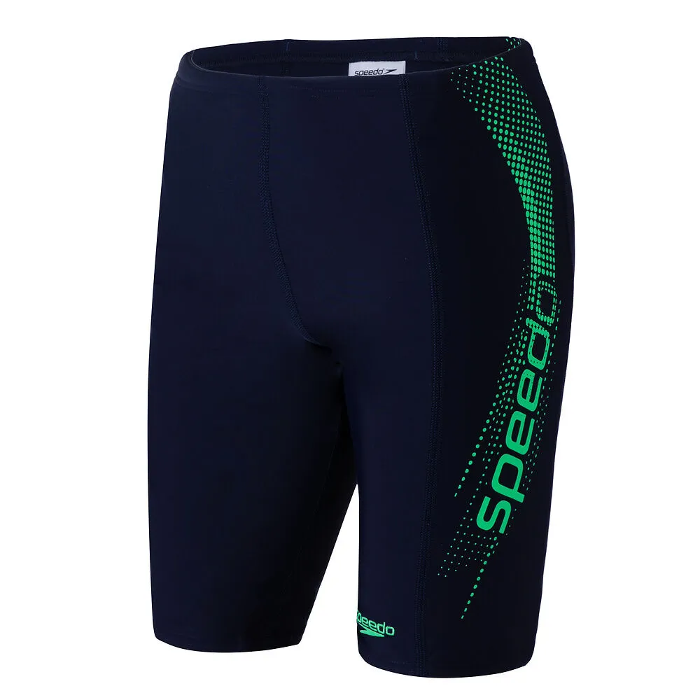 Speedo Boys Sports Logo Jammer-Navy/Fake Green sold by Sportsmans Warehouse