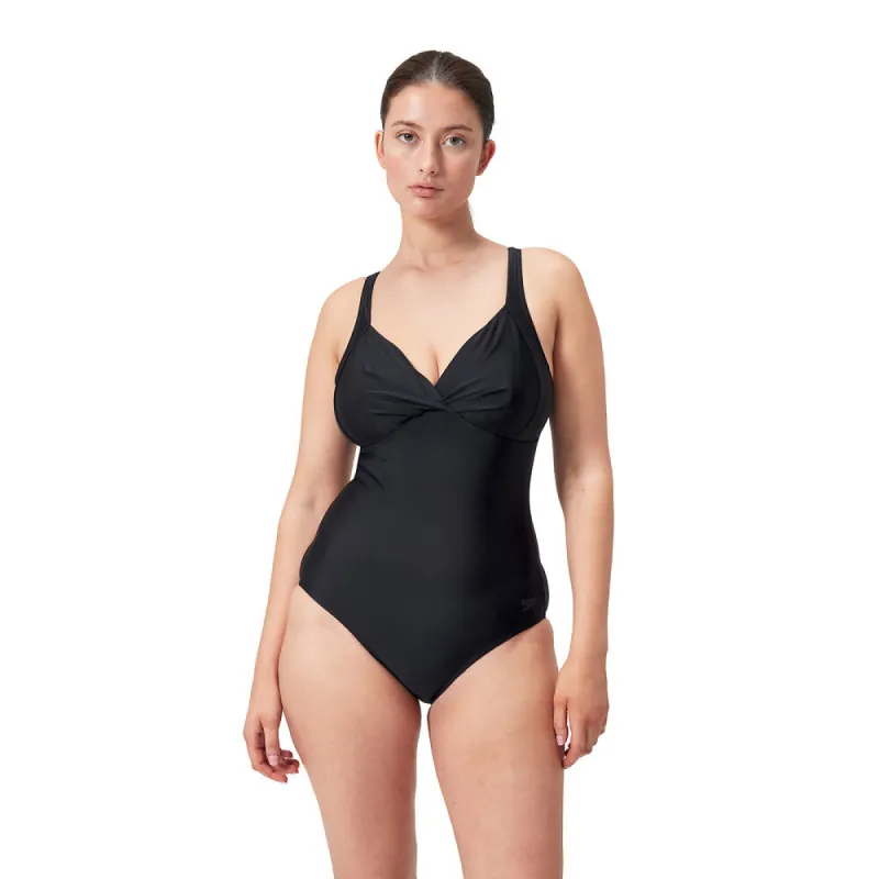 Speedo Womens Shaping Cross Knot 1 Piece-Black sold by Sportsmans Warehouse
