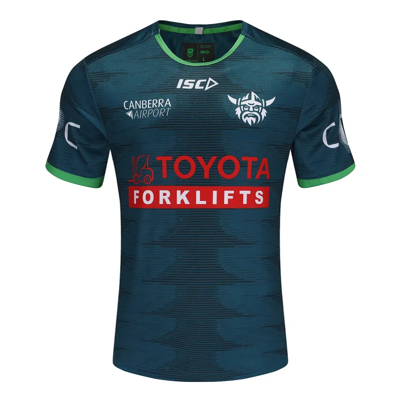 ISC Canberra Raiders 2025 Training Tee-Jungle sold by Sportsmans Warehouse