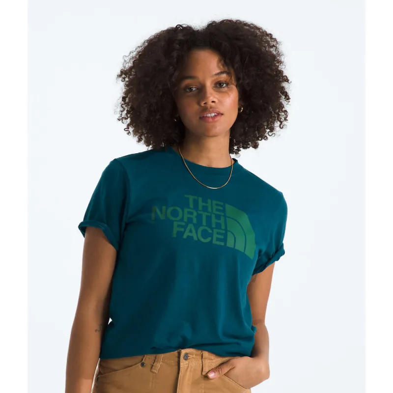 The North Face Womens SS Half Dome Tee-Midnight Petrol/Blue sold by Sportsmans Warehouse