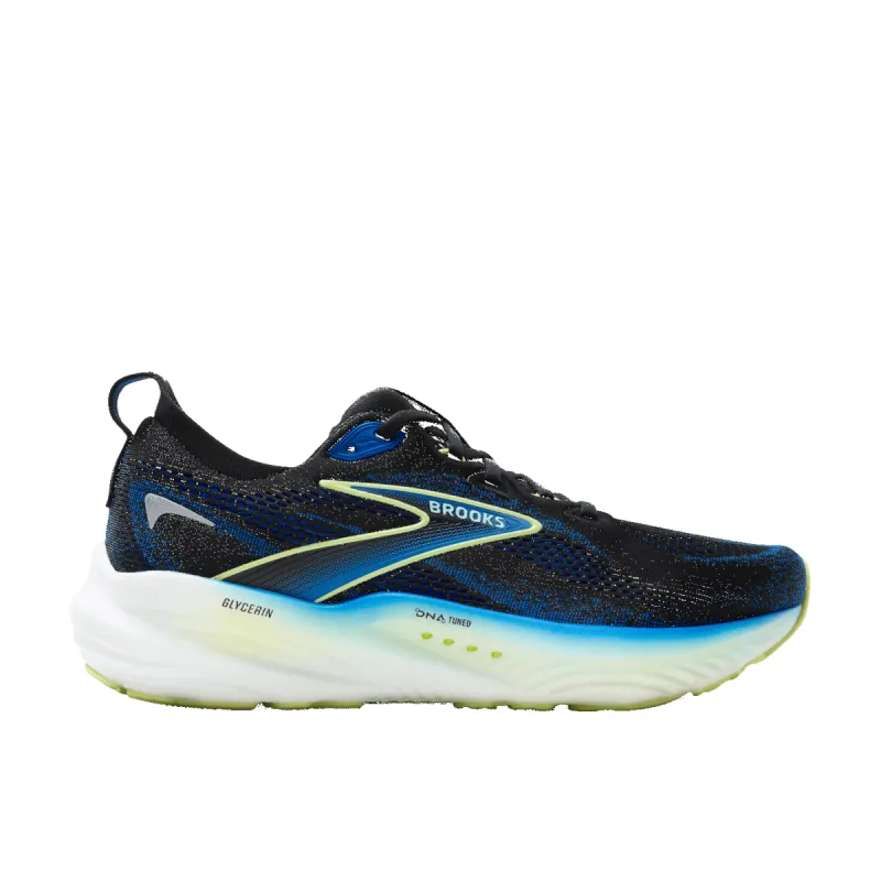Brooks Mens Glycerin 22 D-Black/Cobalt/Neo Yellow sold by Sportsmans Warehouse