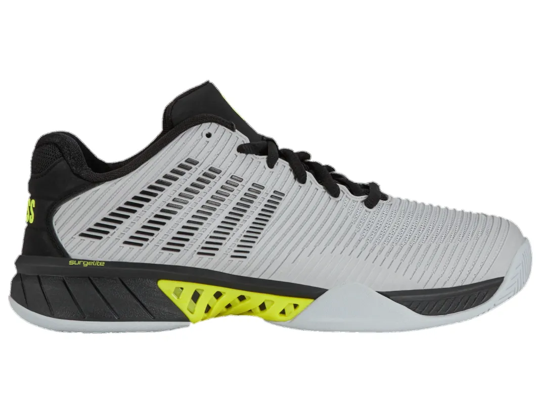 K-Swiss Mens HyperCourt Express 2 Tennis Shoe Micro/Blk/Yl sold by Sportsmans Warehouse