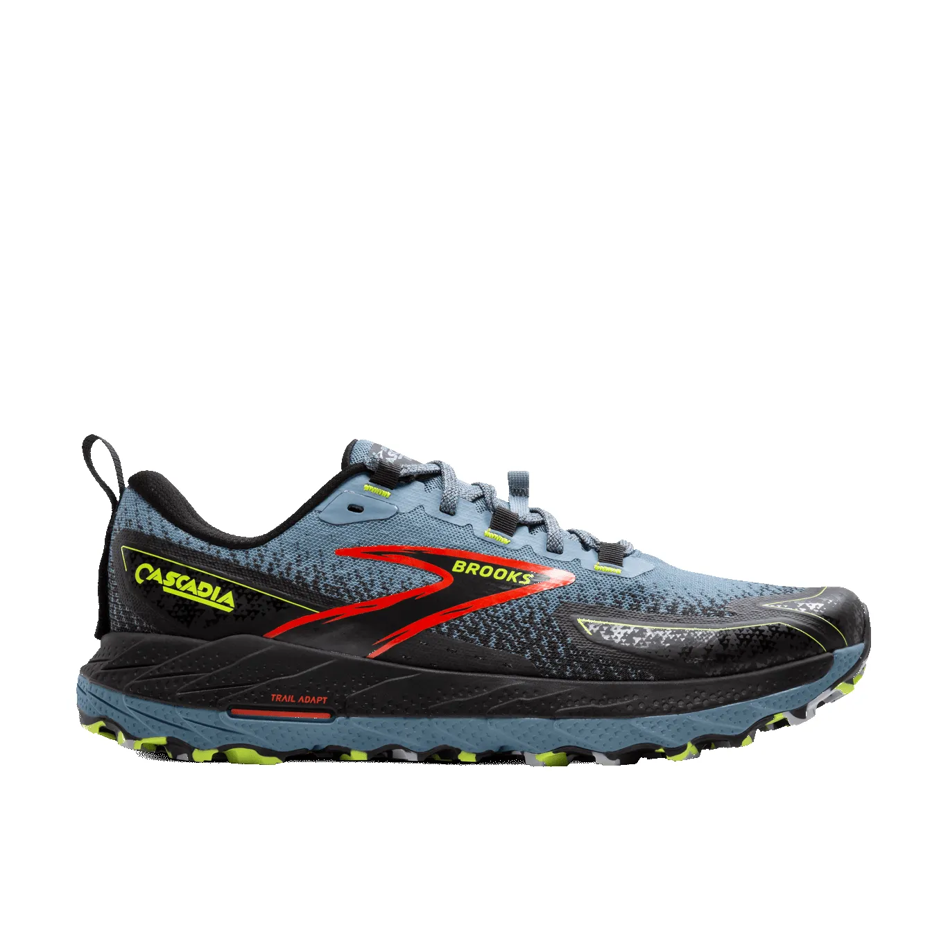 Brooks Mens Tail Shoe Cascadia 18 2E Blue sold by Sportsmans Warehouse