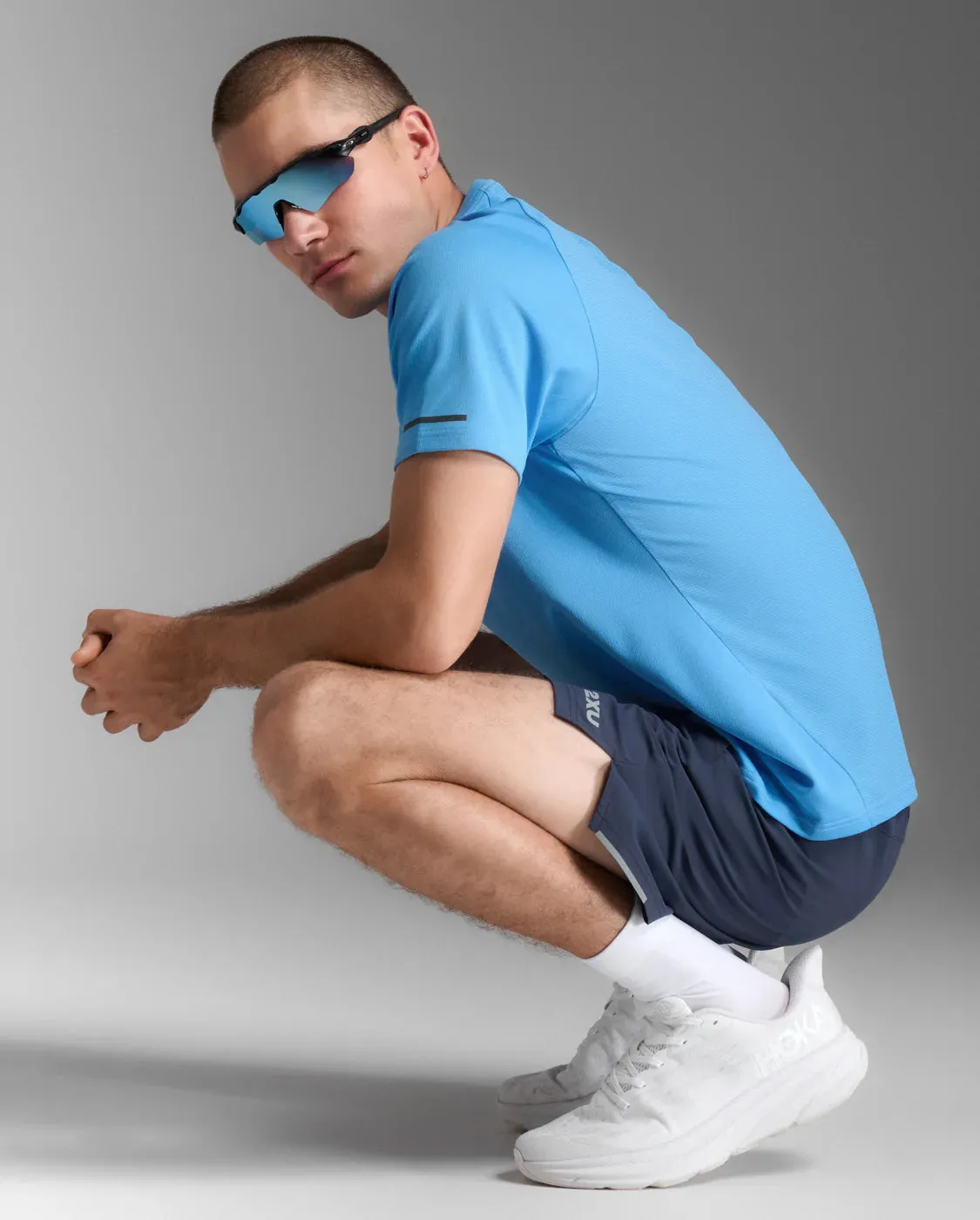 2XU Aero Tee-Azure/Black Reflective sold by Sportsmans Warehouse