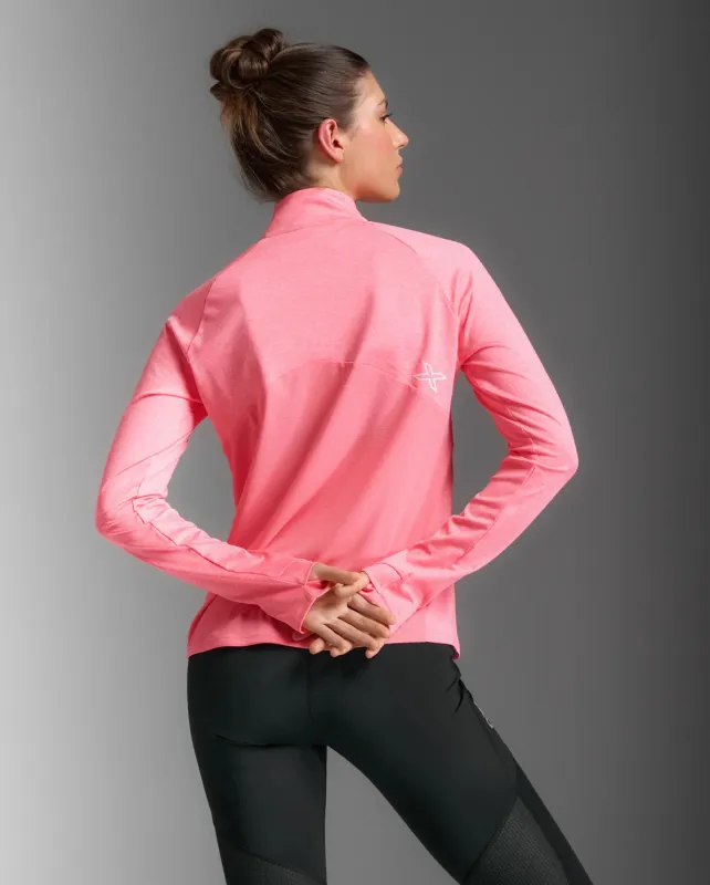 2XU Aero 1/2 Zip-Pink Glow/White Reflective sold by Sportsmans Warehouse
