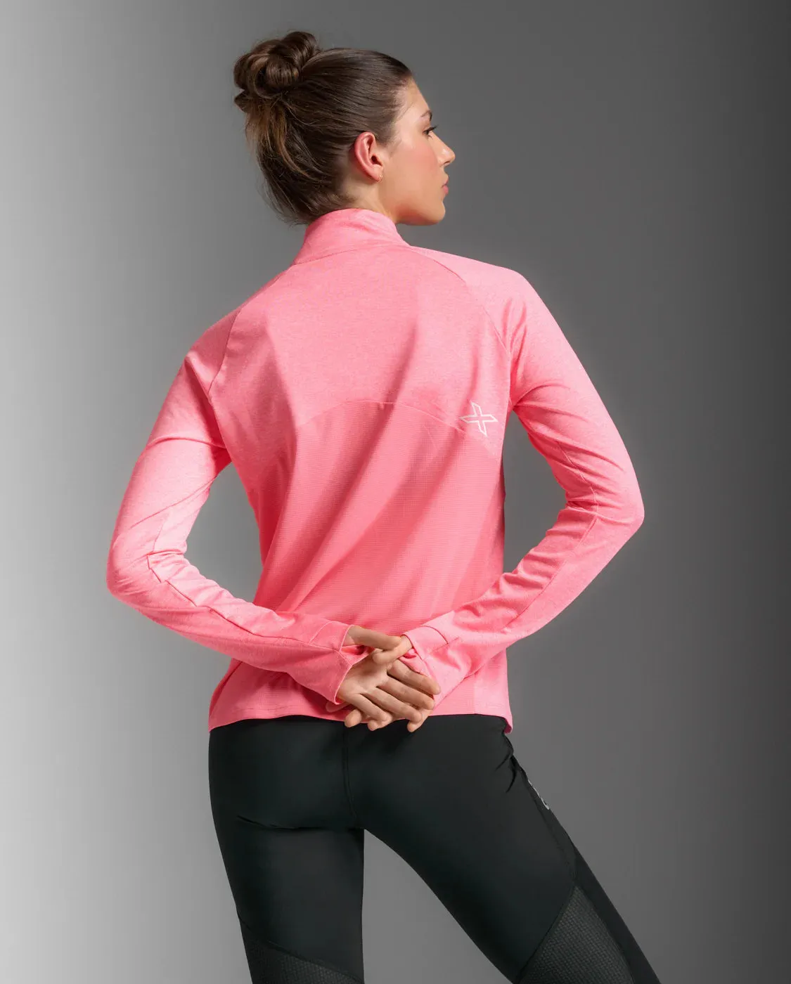 2XU Aero 1/2 Zip-Pink Glow/White Reflective sold by Sportsmans Warehouse