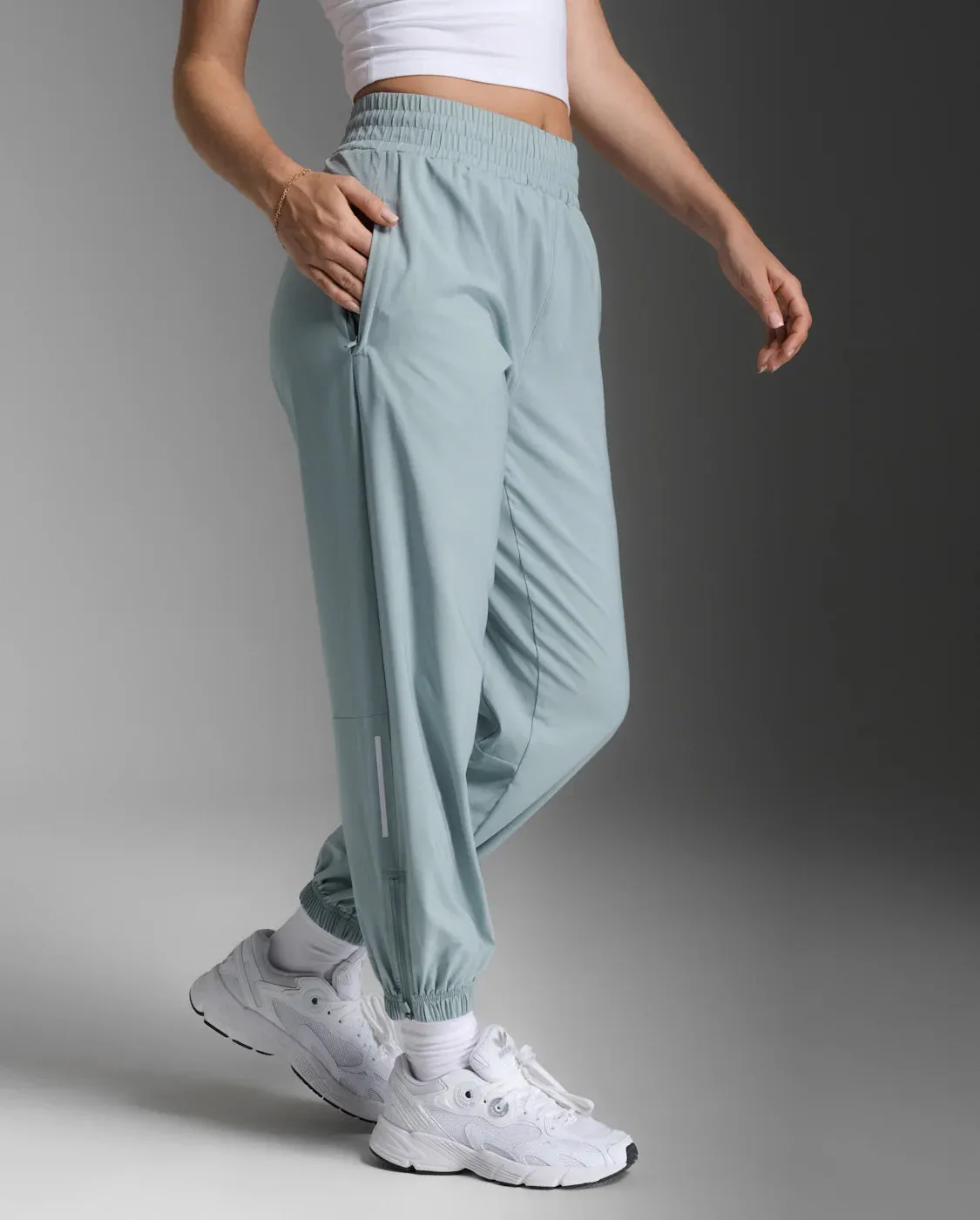 2XU Aero Hi-Rise Woven Jogger-Smoke Blue/White Reflective sold by Sportsmans Warehouse product image thumbnail 4