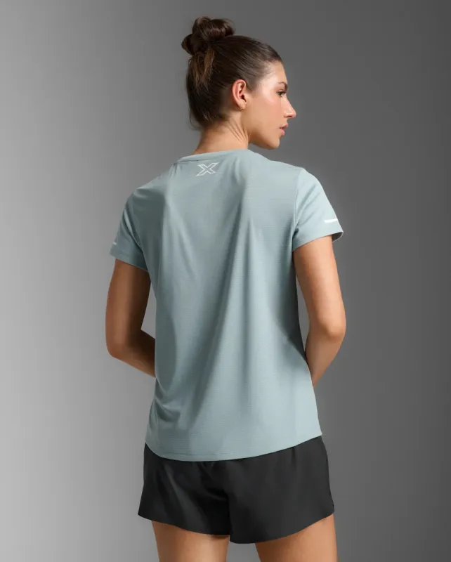 2XU Aero Tee-Smoke Blue/White Reflective sold by Sportsmans Warehouse