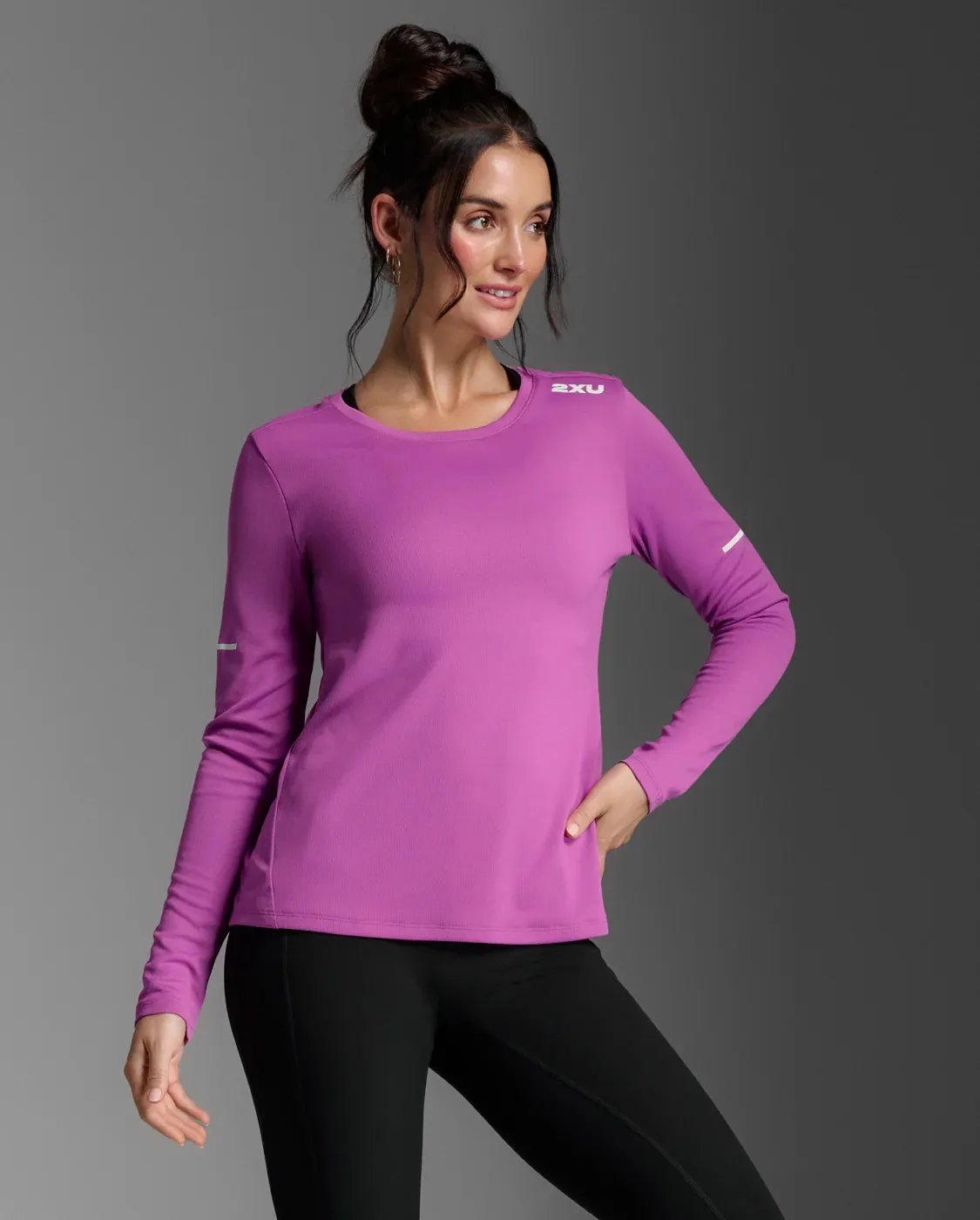 2XU Aero Long Sleeve-Hyper Violet/White Reflective sold by Sportsmans Warehouse