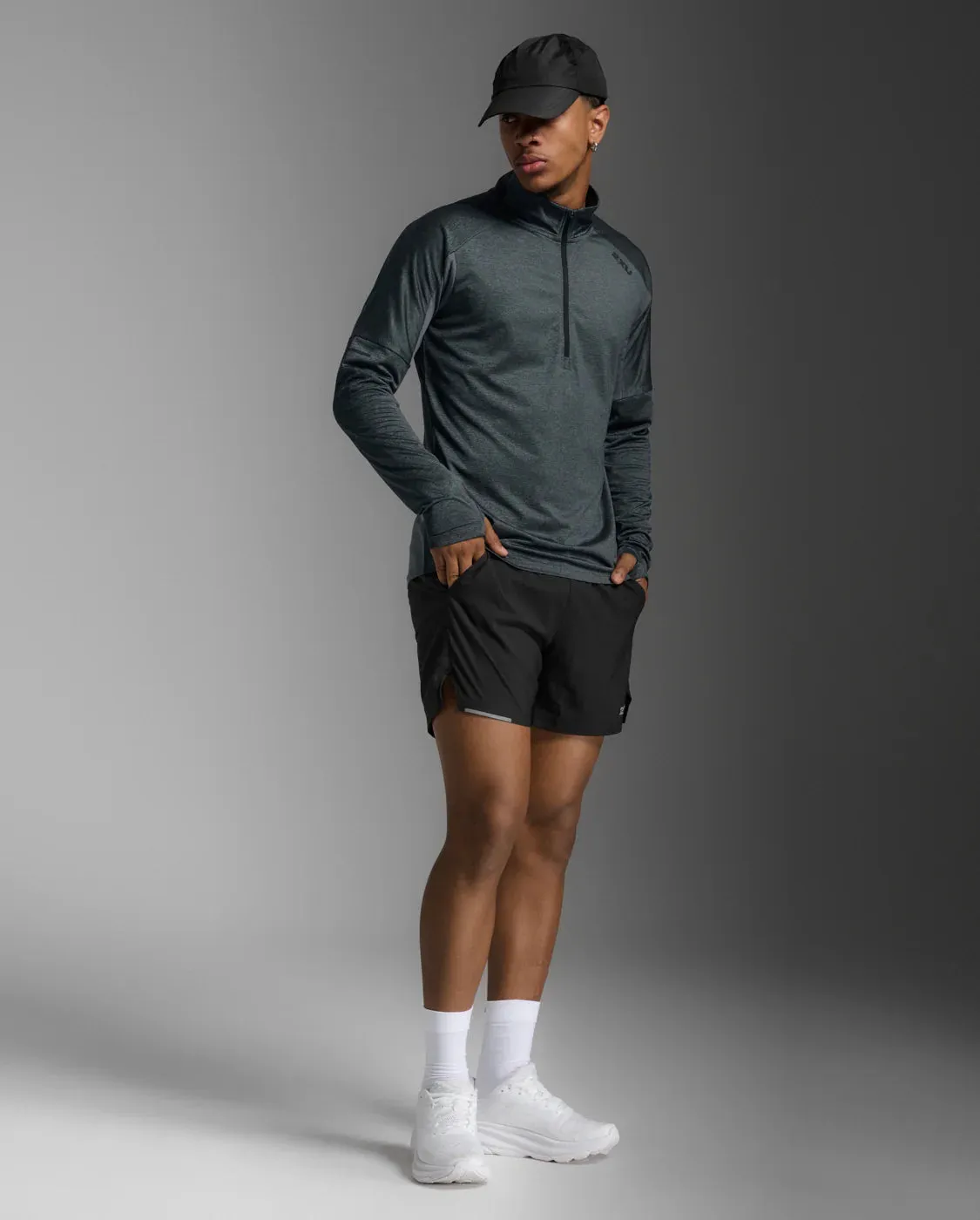2XU Aero 1/2 Zip-Dark Sage/Black Reflective sold by Sportsmans Warehouse product image thumbnail 3