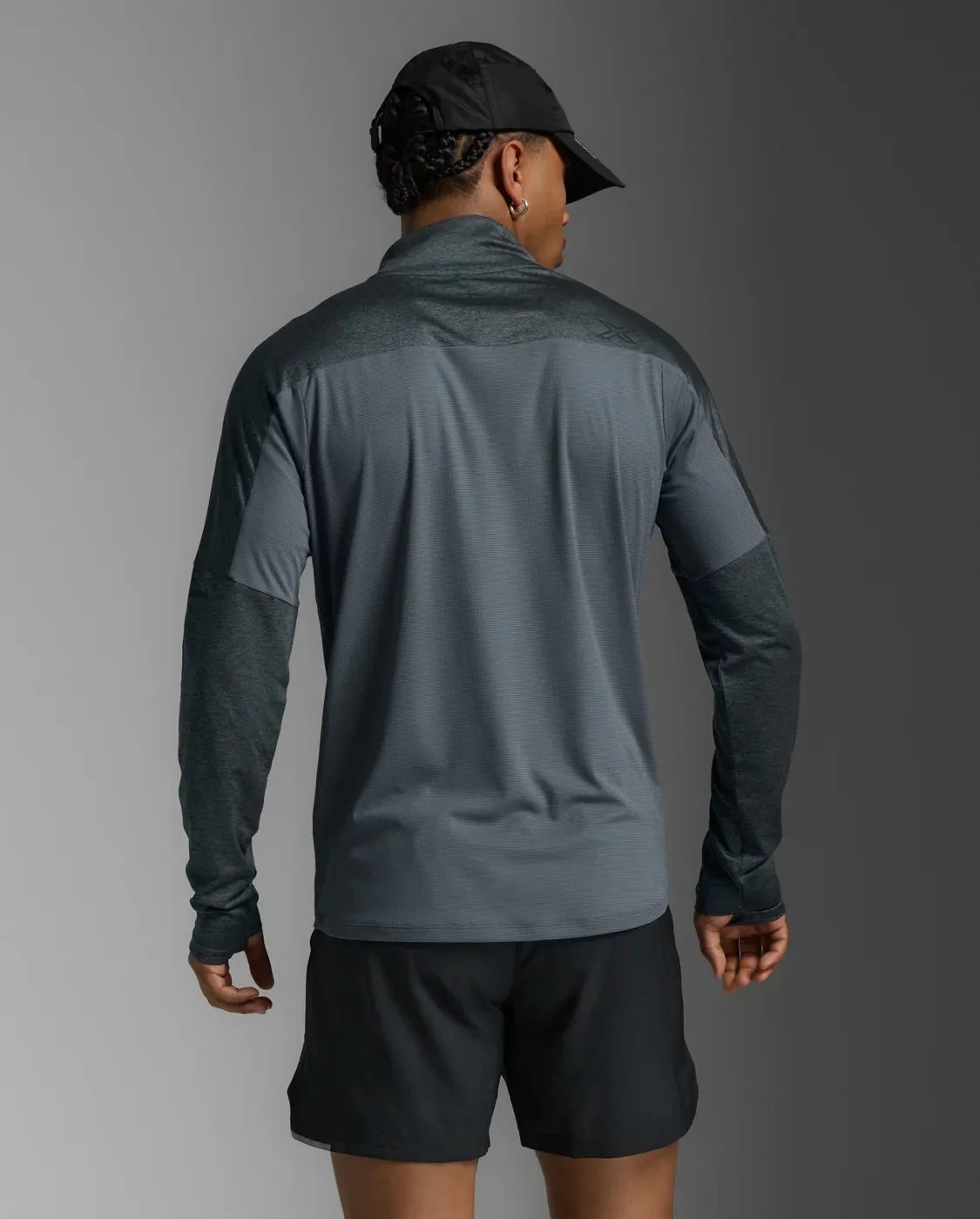 2XU Aero 1/2 Zip-Dark Sage/Black Reflective sold by Sportsmans Warehouse product image thumbnail 2