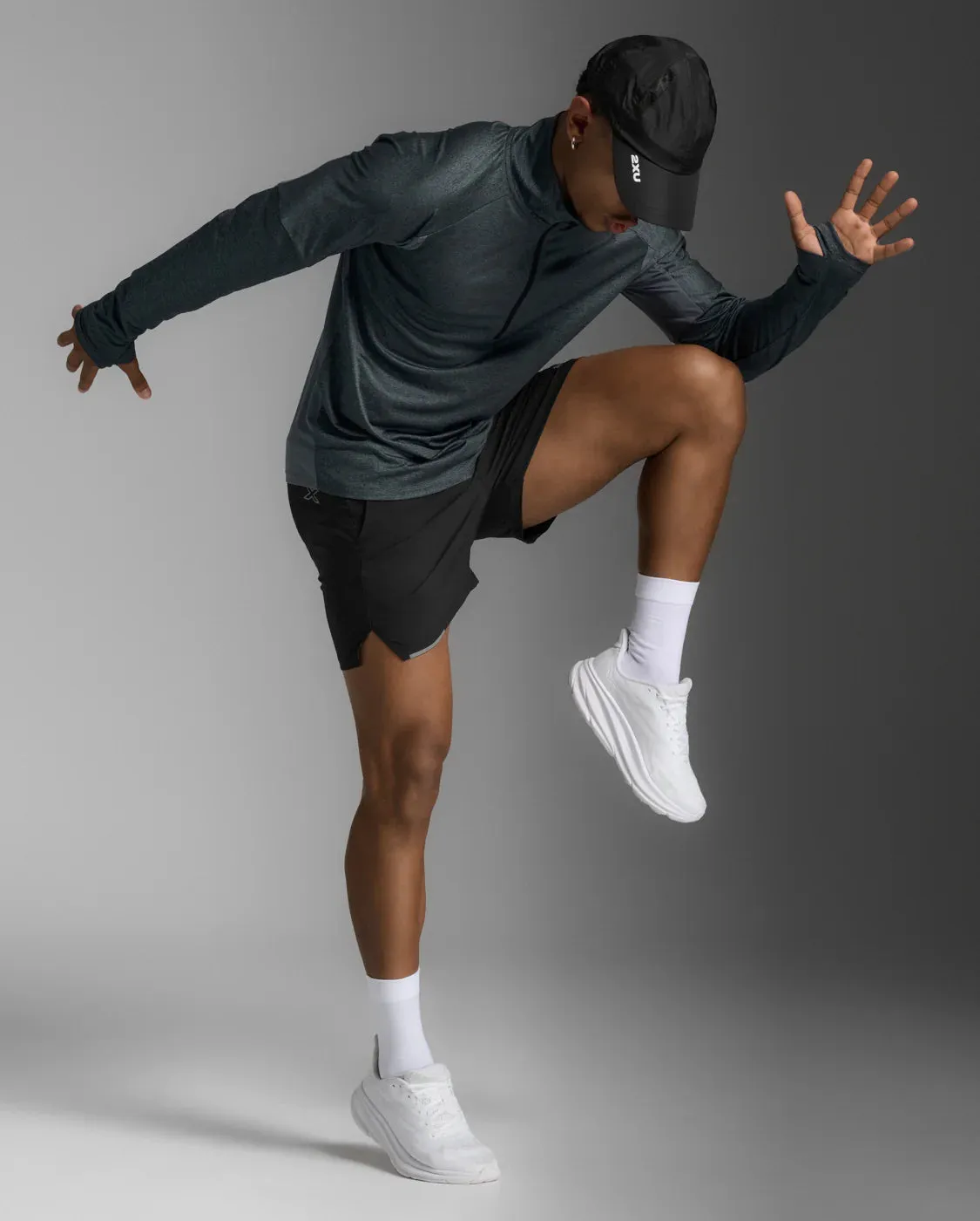 2XU Aero 1/2 Zip-Dark Sage/Black Reflective sold by Sportsmans Warehouse product image thumbnail 4