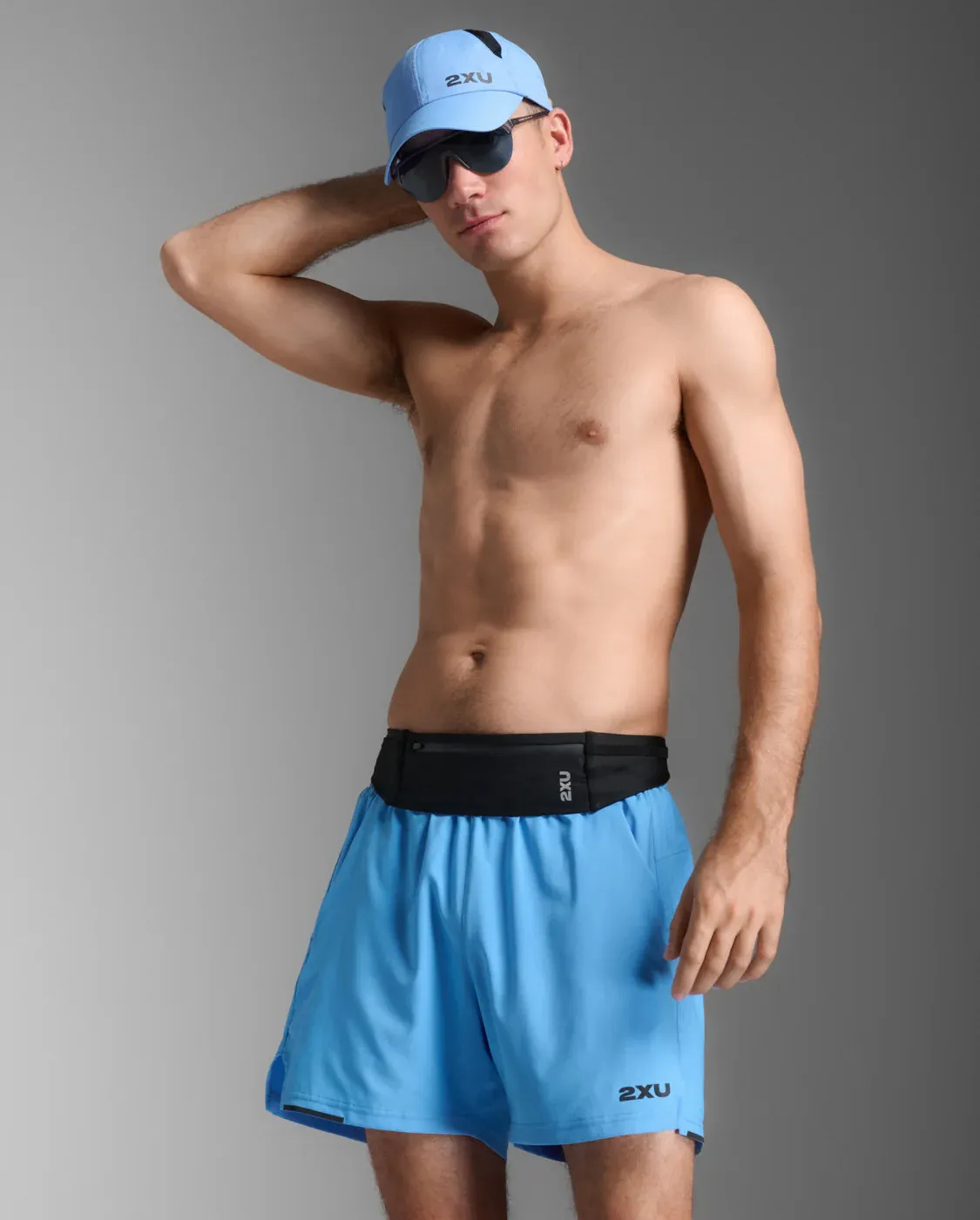 2XU Aero 5 Inch Shorts-Azure/Black Reflective sold by Sportsmans Warehouse product image thumbnail 4