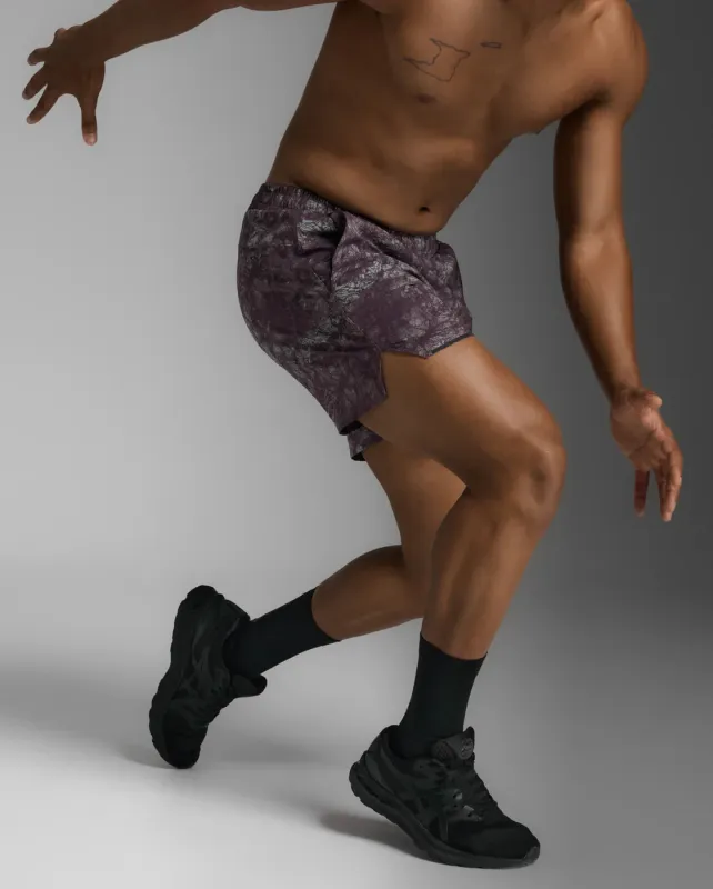 2XU Aero 5 Inch Shorts-Marble Acid/Black Reflective sold by Sportsmans Warehouse