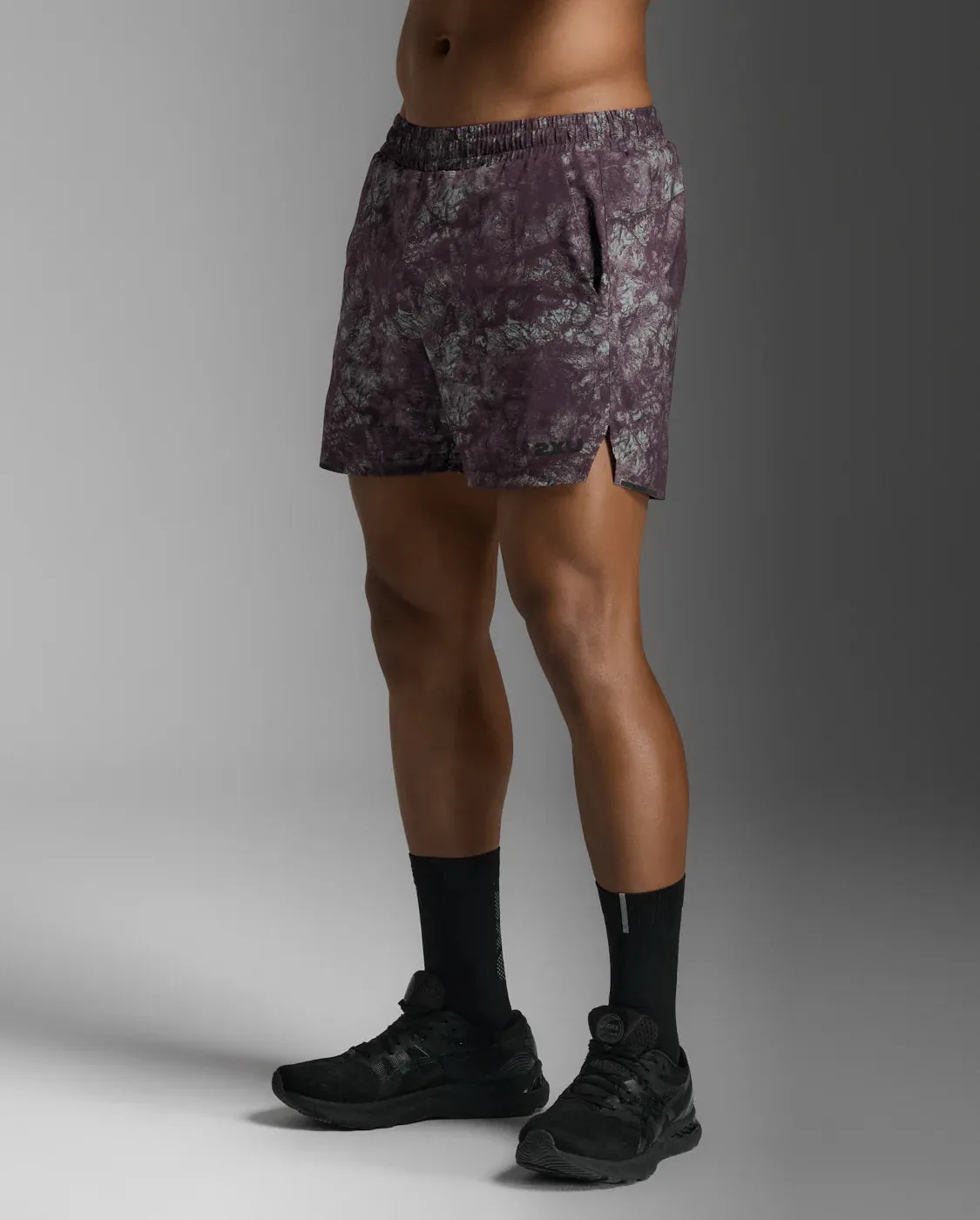 2XU Aero 5 Inch Shorts-Marble Acid/Black Reflective sold by Sportsmans Warehouse product image thumbnail 4