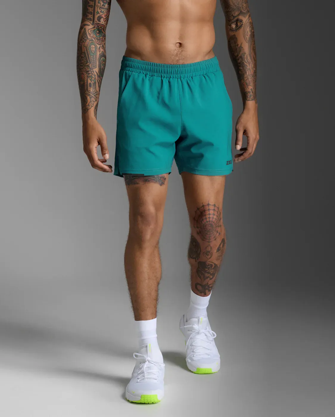 2XU Aero 5 Inch Shorts-Slate Green/Black Reflective sold by Sportsmans Warehouse product image thumbnail 2