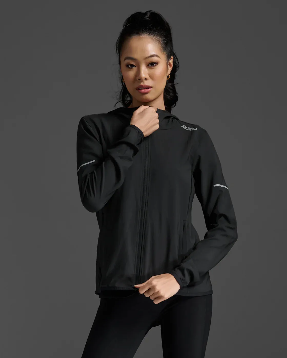 2XU Aero Jacket Black/Silver Reflective sold by Sportsmans Warehouse product image thumbnail 2