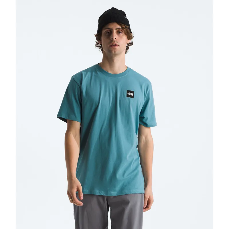 The North Face Mens SS Box Logo Tee-Algae Blue sold by Sportsmans Warehouse