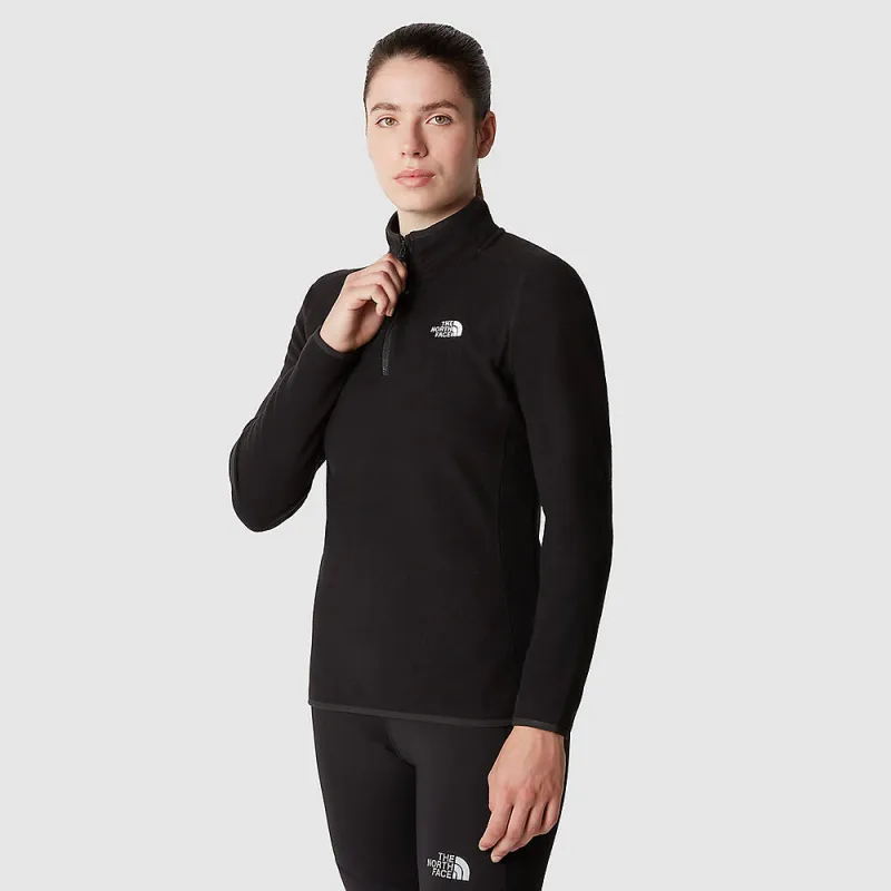 The North Face Womens 100 Glacier 1/4 Zip Fleece-TNF Black sold by Sportsmans Warehouse