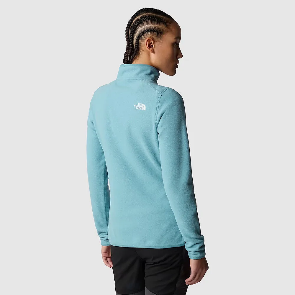 The North Face Womens 100 Glacier 1/4 Zip Fleece-Blue sold by Sportsmans Warehouse product image thumbnail 2