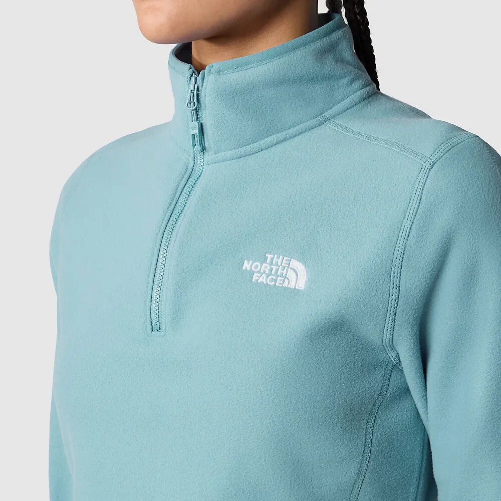The North Face Womens 100 Glacier 1/4 Zip Fleece-Blue sold by Sportsmans Warehouse product image thumbnail 3
