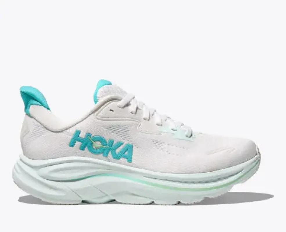 Hoka Womens Clifton 10 B-White/Cielo Blue sold by Sportsmans Warehouse