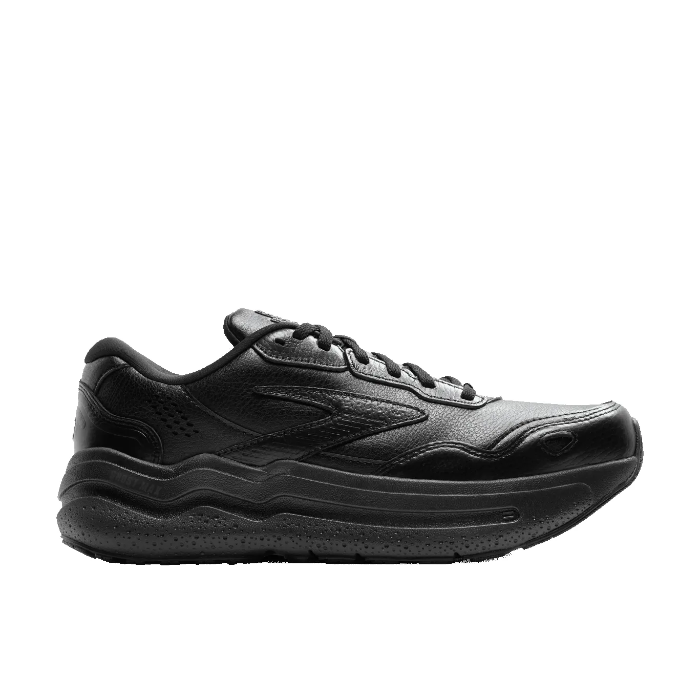 Brooks Womens Ghost Max 2 Leather B-Black/Black sold by Sportsmans Warehouse