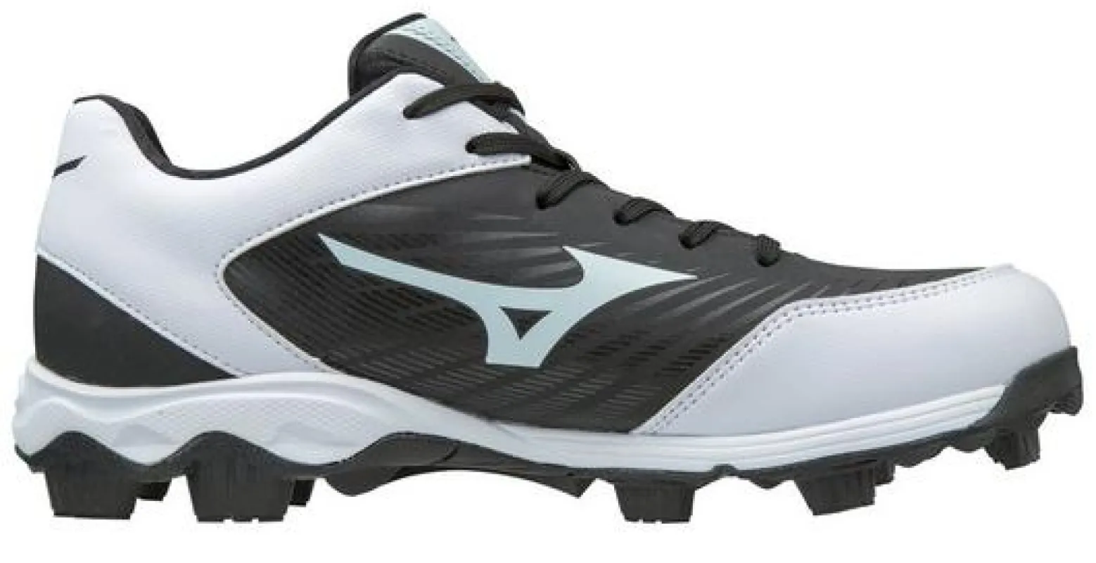 Mizuno Mens Advance Franchise 9 Moulded Softball Cleat - Black/White sold by Sportsmans Warehouse