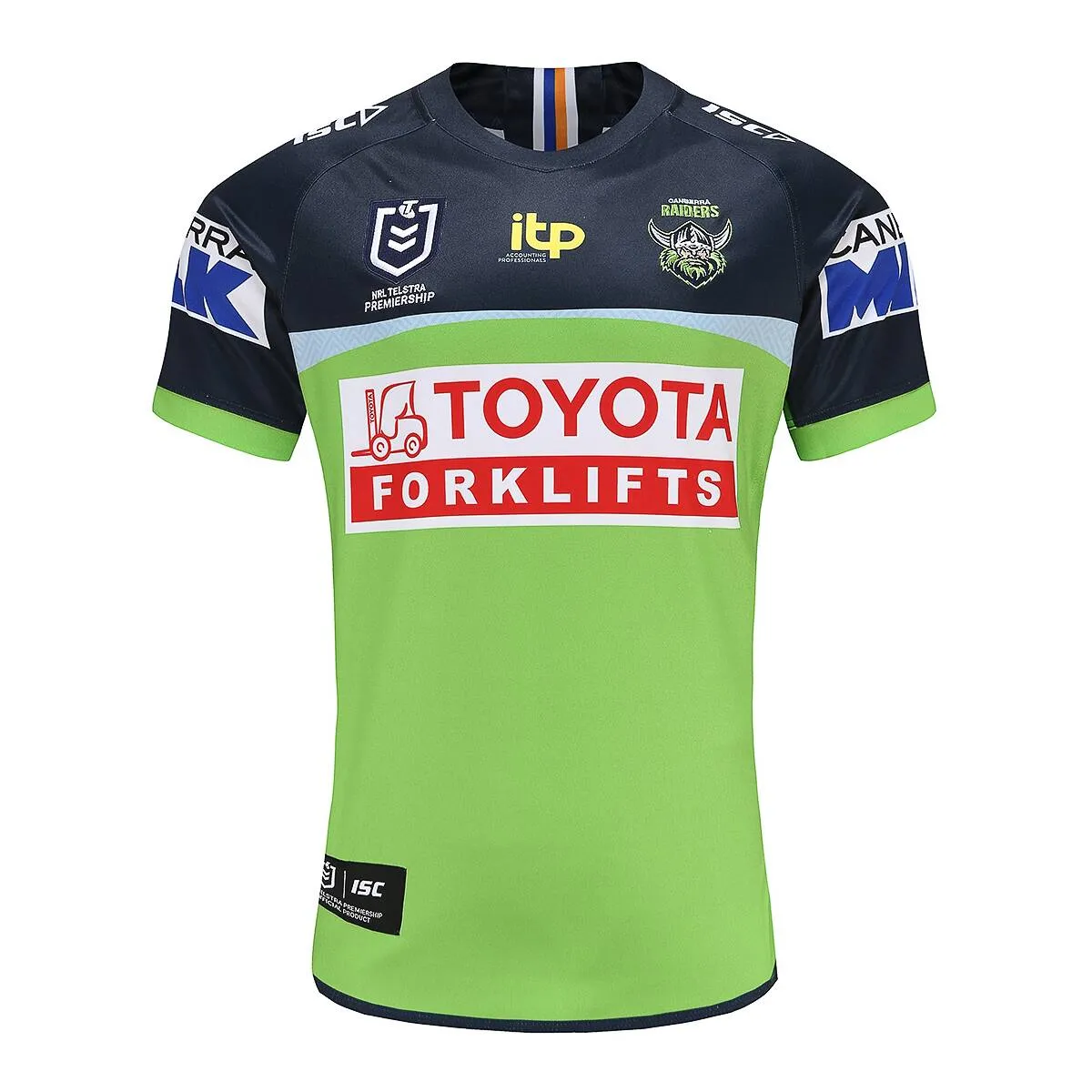 ISC Adults Canberra Raiders 2022 Home Jersey - Green/Navy sold by Sportsmans Warehouse