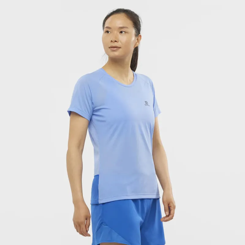 Salomon Womens Cross Rebel SS Tee - Provence/Nautical Blue sold by Sportsmans Warehouse