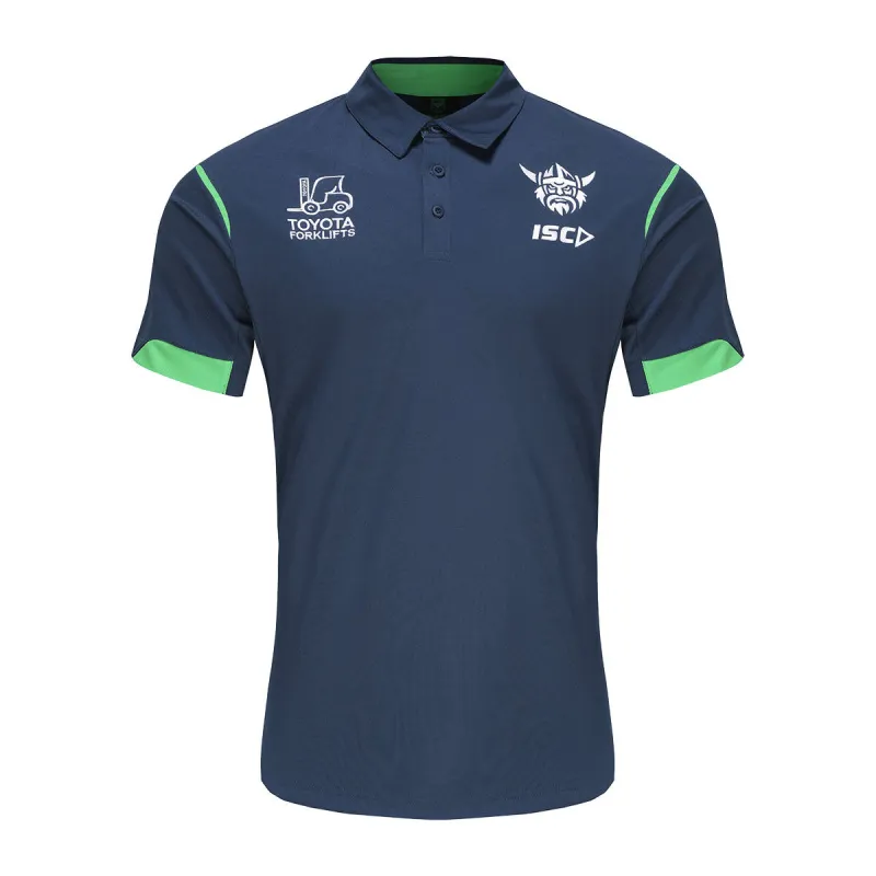 ISC Canberra Raiders 2024 Adults Polo Navy/Green made by Sportsmans Warehouse