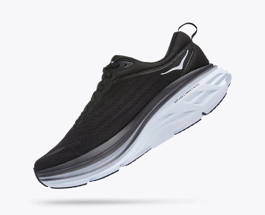 Hoka Bondi 8 Wide Mens Running Shoe - Black/White sold by Sportsmans Warehouse product image thumbnail 3
