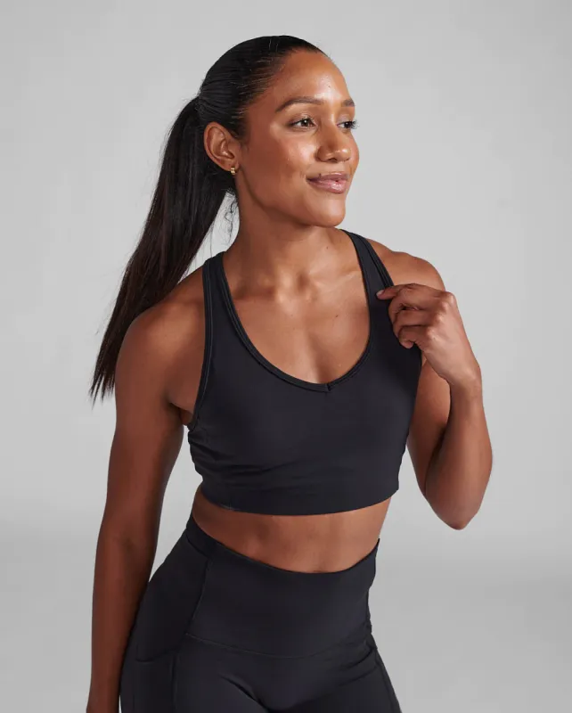 2XU Motion Racerback Bra Black sold by Sportsmans Warehouse