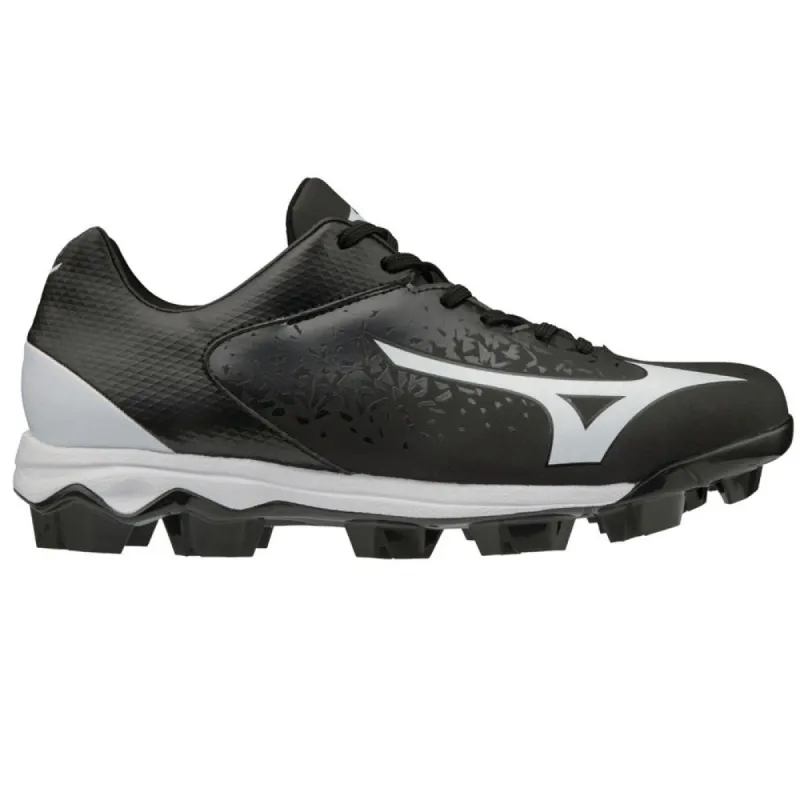 Mizuno Mens Wave Select Nine Moulded Baseball/Softball Cleat - Black/White sold by Sportsmans Warehouse