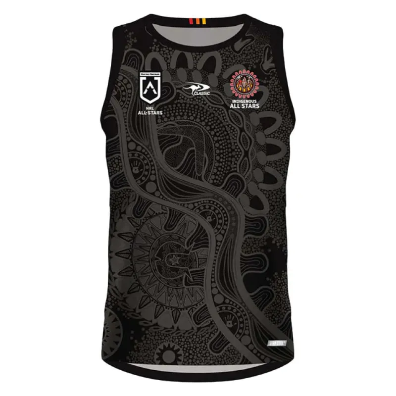 Classic Indigenous AS 2024 Youth Training Singlet Black made by Sportsmans Warehouse