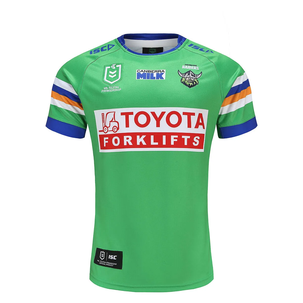 ISC Canberra Raiders 2023 Adults Home Jersey - Green/Royal sold by Sportsmans Warehouse