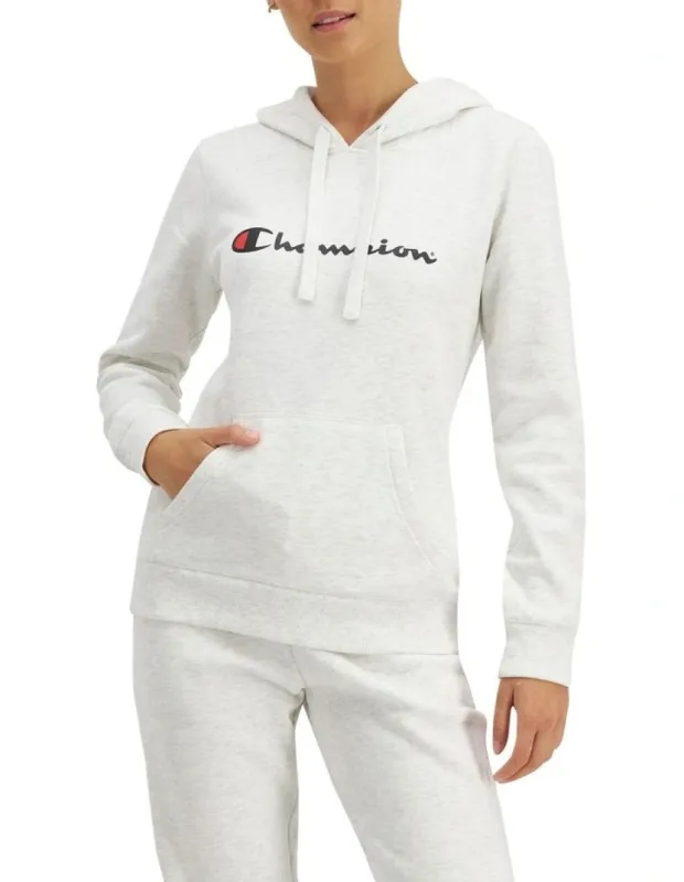 Champion Womens Script Hoodie - Light Snow Marle sold by Sportsmans Warehouse