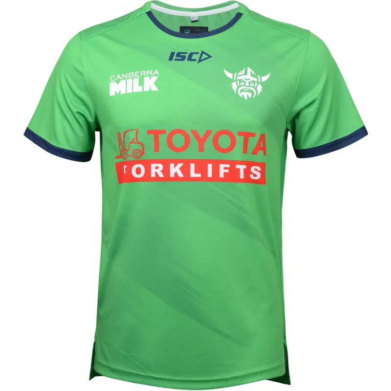 ISC Canberra Raiders 2024 Adults Training Tee Green/Navy made by Sportsmans Warehouse