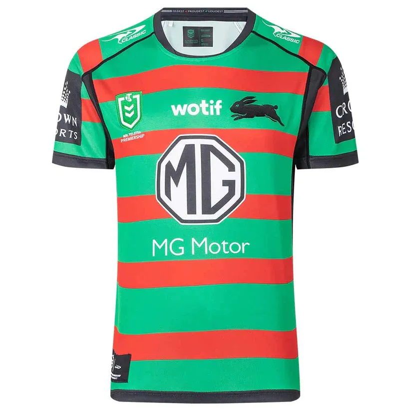 Classic 2023 Rabbitohs Mens Home Jersey Green sold by Sportsmans Warehouse