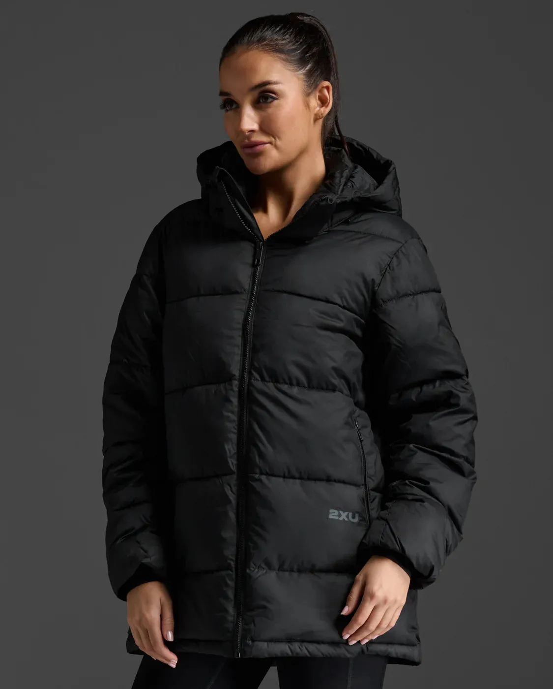 2XU Commute Insulation Longline Jacket-Black/Black sold by Sportsmans Warehouse product image thumbnail 5