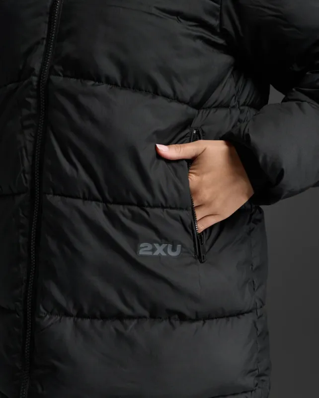 2XU Commute Insulation Longline Jacket-Black/Black sold by Sportsmans Warehouse