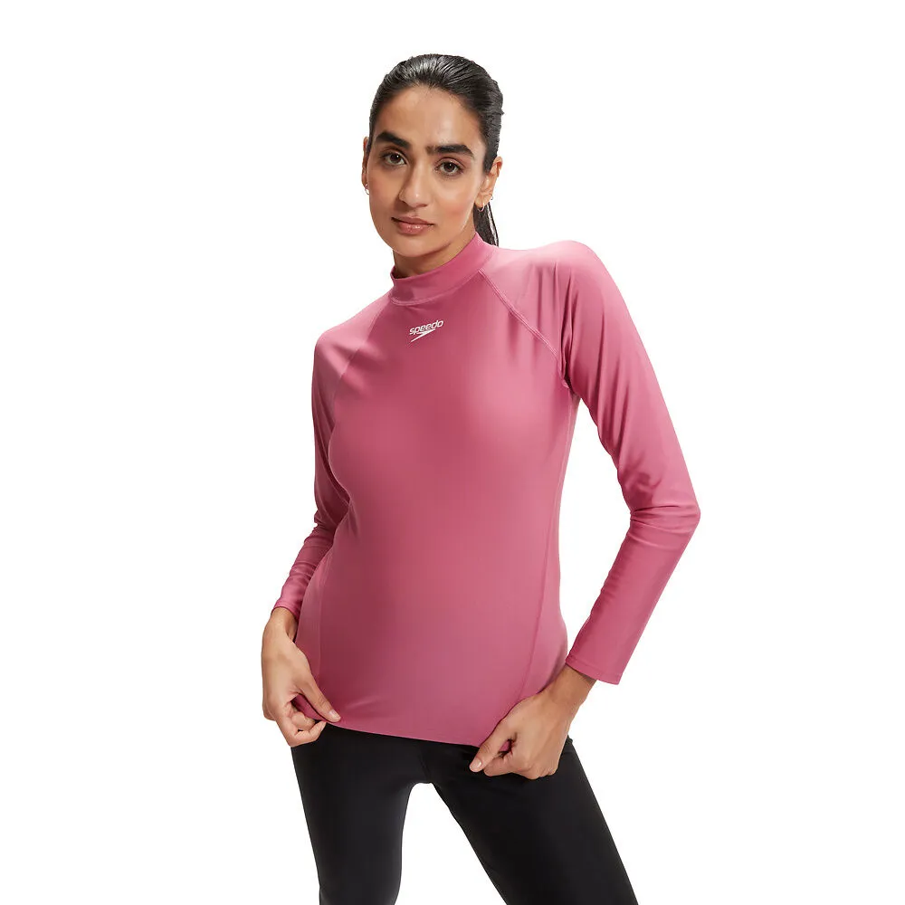 Speedo Womens Long Sleeve Rash Top Hot Mauve sold by Sportsmans Warehouse