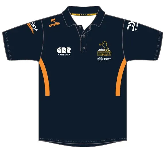 Brumbies Mens Media Polo Navy sold by Sportsmans Warehouse