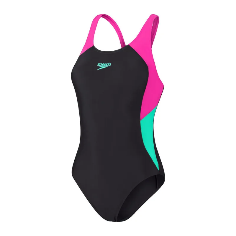 Speedo Womens Colour Block Convertable Back One Piece - Colour Block Multi sold by Sportsmans Warehouse