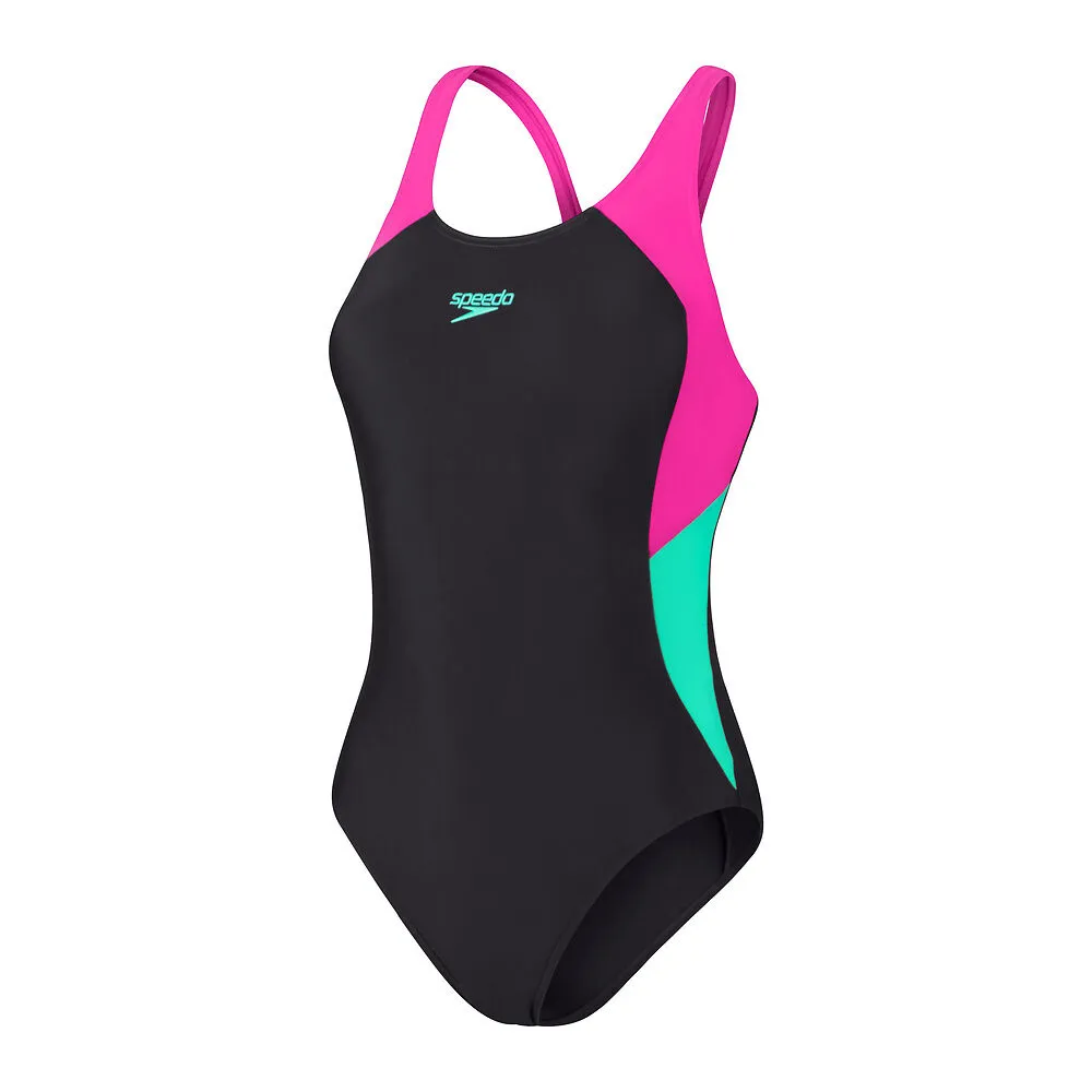 Speedo Womens Colour Block Convertable Back One Piece - Colour Block Multi sold by Sportsmans Warehouse